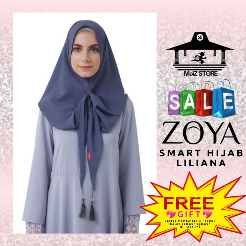 Zoya Smart Hijab Liliana Jilbab Bergo Kerudung Krudung Polos Zoya Instan Instant Langsung Polos Yang