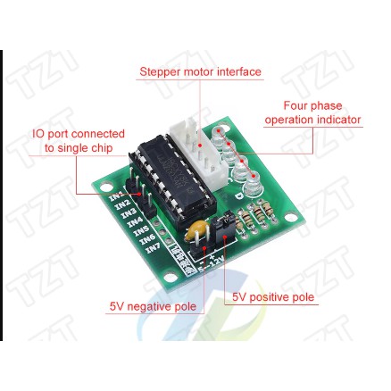 Motor Stepper 28BYJ48 28BYJ-48 4 Phase 5V DC Modul Driver ULN 2003 ULN2003 ARDUINO AVR