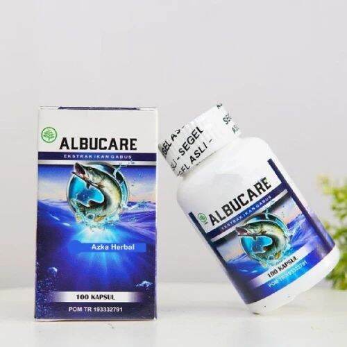 Albucare Obat Luka Bakar Kenalpot Bernanah Luka Operasi Caesar Cepat Kering Isi 100 Kapsul Ikan Gabus BPOM Original