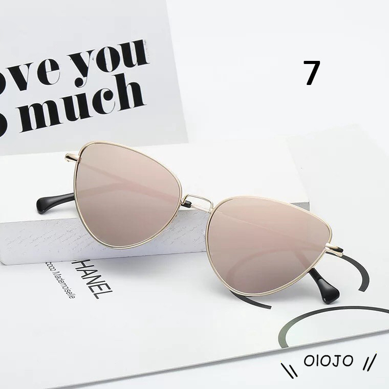 2018 Korean Ulzzang Harajuku Style Women Vintage Cat Eye Metal Frame Sunglasses Kacamata Hitam