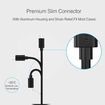 Kabel Charger Micro USB Fast Charging 2.4A 1.2 Meter - AB003 - Black