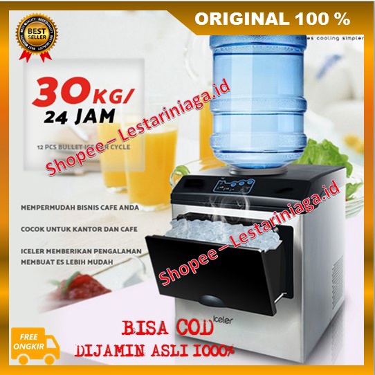 [BISA COD] Mesin Es Batu Kristal Iceler Pembuat Es Mesin Pembuat Es Batu Ice Cube Maker Machine  30KG/D 100% ASLI