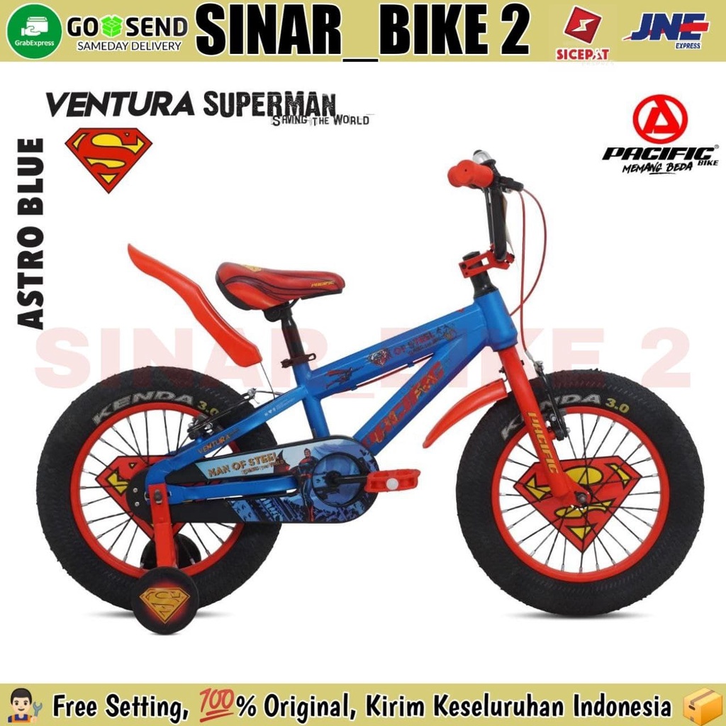 Sepeda Anak Laki Bmx PACIFIC VENTURA SUPERMAN 12 16 18 Inch Ban Jumbo