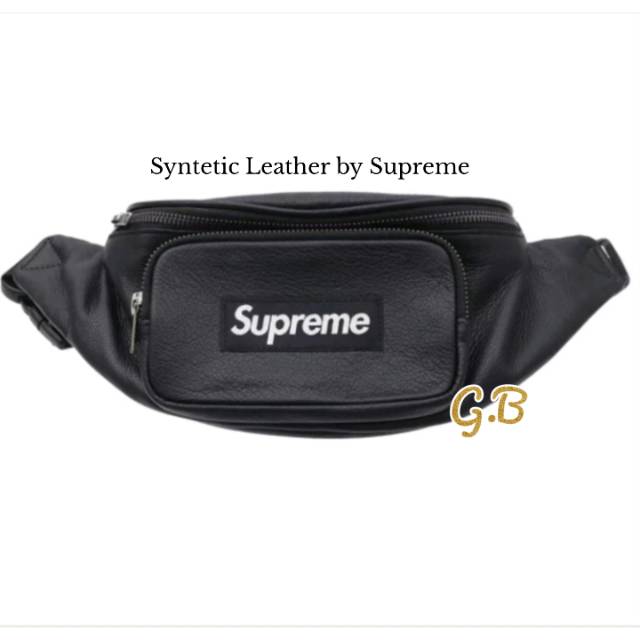 supreme waist bag leather