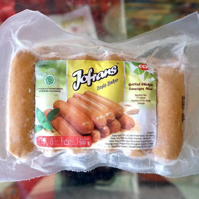 

Jofrans sosis Ayam Mini isi 10s 500gr