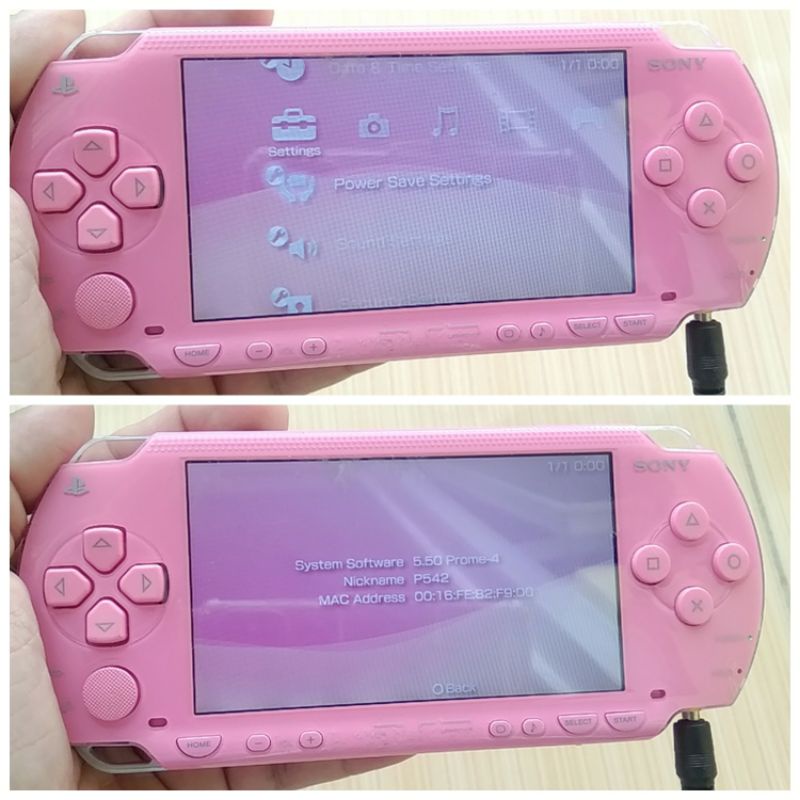 Mainan Playstation Portable / Konsol PSP 1004 / 1000 Pink Bekas Normal