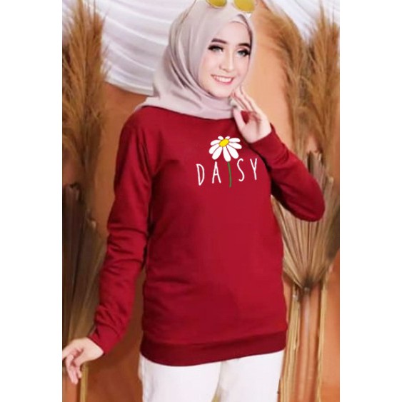 Kaos Lengan Panjang daisy baru / Kaos Sweatshirt / Atasan Wanita / Atasan Wanita Lengan Panjang