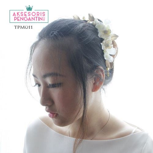 [BISA COD] AKSESORIS RAMBUT HAIRBAND HEADPIECE PENGANTIN WEDDING TPM011