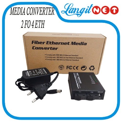 MEDIA CONVERTER 2F4E 2 FO 4 ETHERNET