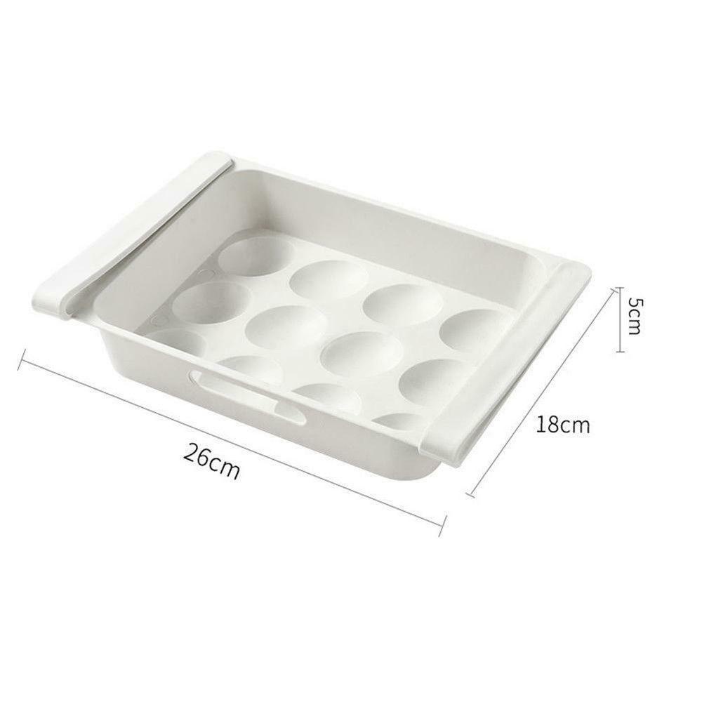 Solighter Kulkas Kotak Penyimpanan Telur Tahan Lama Rak Laci Kulkas Food Organizer Storage Tray