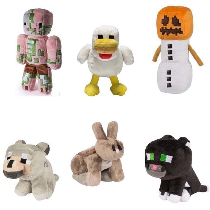 Jual baby toys Minecraft Plush Toys 18-20cm Minecraft Snow Golem Steve ...