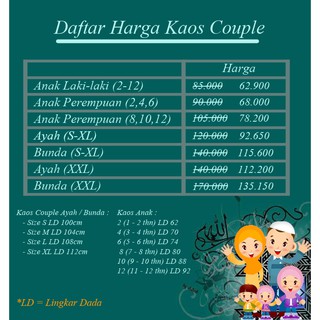 MURAH Baju  Couple  Keluarga  Muslim MC C007 Shopee  