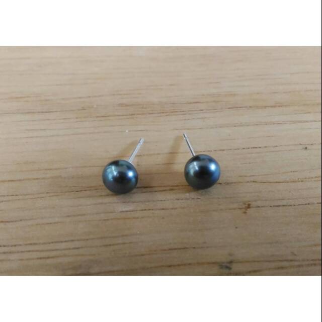 Anting Perak Tusuk Mutiara Air Tawar Asli