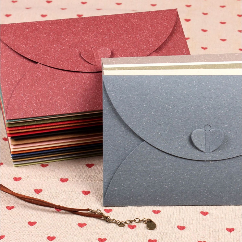

Amplop warna SERAT Hati A6 aesthetic rustik vintage 11x17.5cm paper kraft