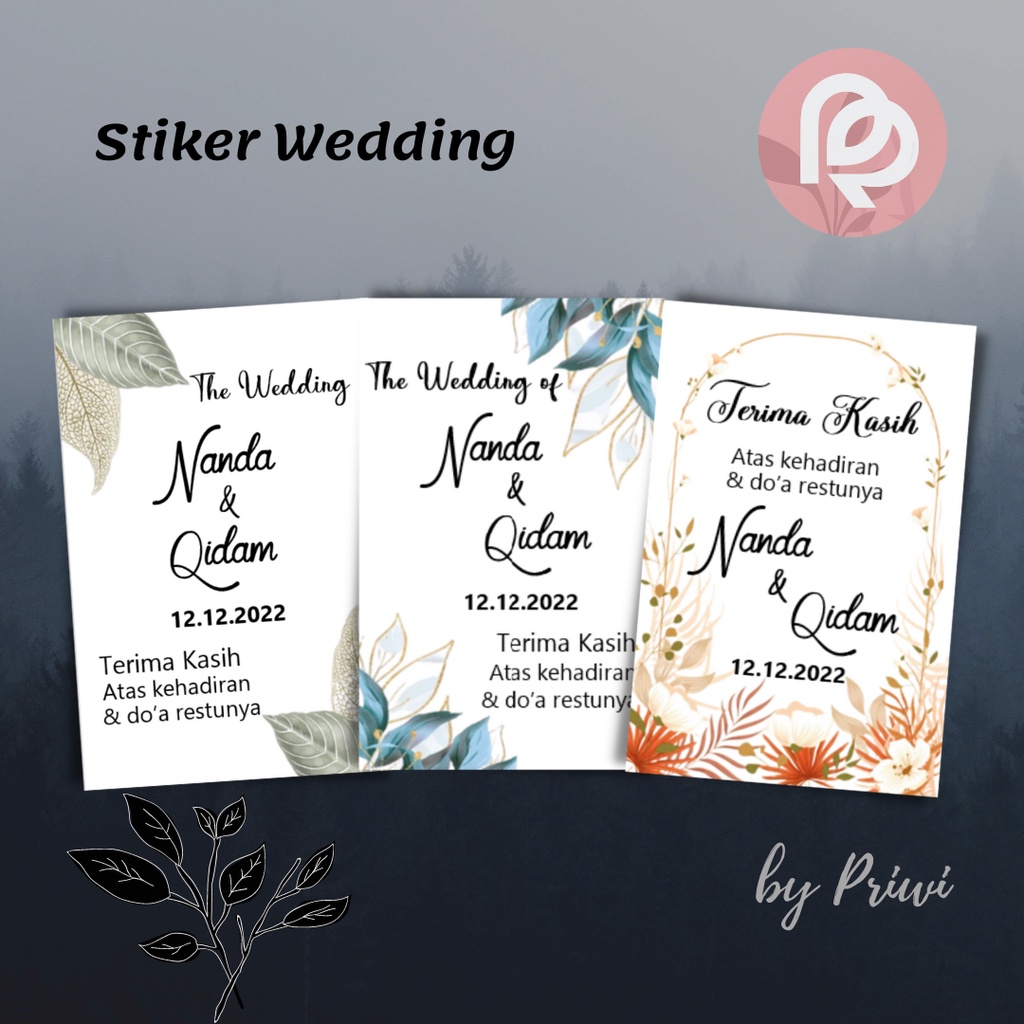 

STIKER WEDDING SOUVENIR | STIKER SOVENIR PERNIKAHAN | CUSTOM FREE DESAIN