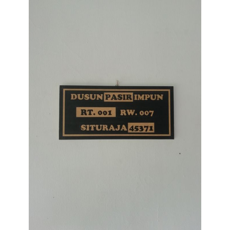 

PAJANGAN TULIS COAK ALAMAT RUMAH