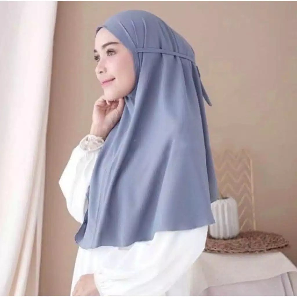 Khimar BERGO MARYAM/Kerudung Khimar non pet/BERGO MARYAM/ Hijab tali/hijab instan