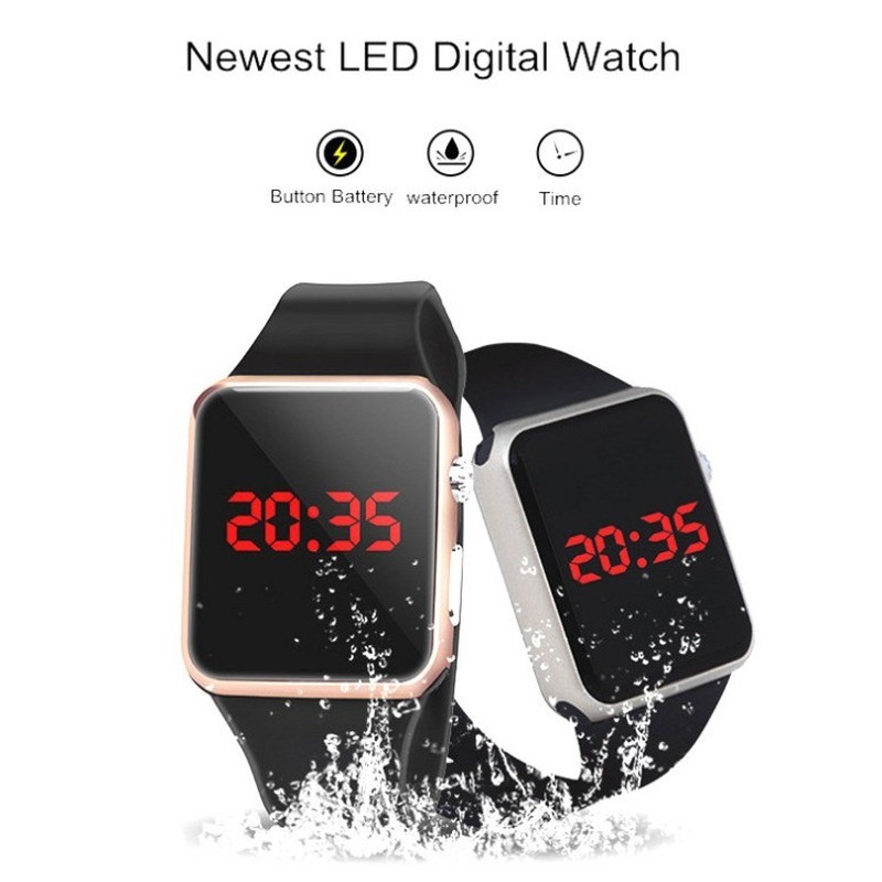 ❤Ready❤ Jam Tangan LED Mewah Anti Air Untuk Pelajar/Hadiah-1