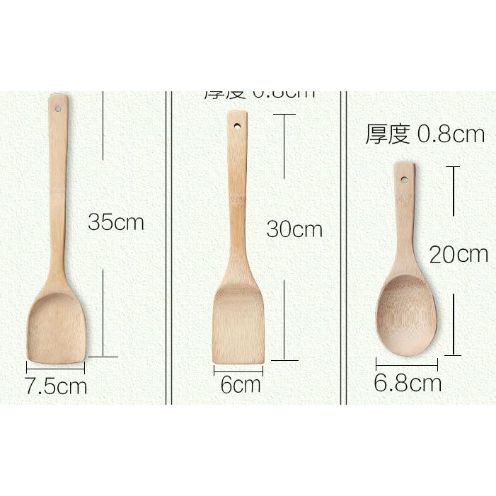 Spatula Bamboo sendok nasi bambu sodet sutil tahan panas