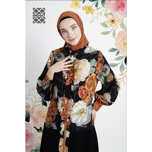 Hanya Ready M Brown Abaya Hikmat Fashion A6679 Original