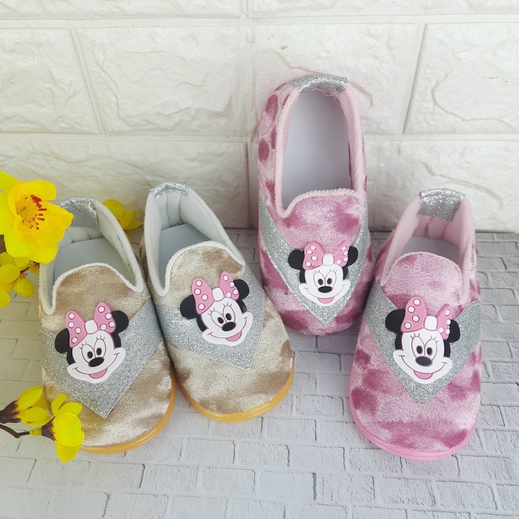 mandirishoesstore-SEPATU PESTA ANAK PEREMPUAN ISABELA MICKEY MOUSE 1-3 TAHUN SOL BUNYI CAY36