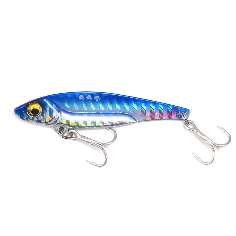 SYFishing 1Pcs New Laser VIB Umpan Pancing Jig Metal 7g/13g/16g Ikan Dengan Kait 6 Warna Fishing Lure Sinking Bait Jigging Tackle