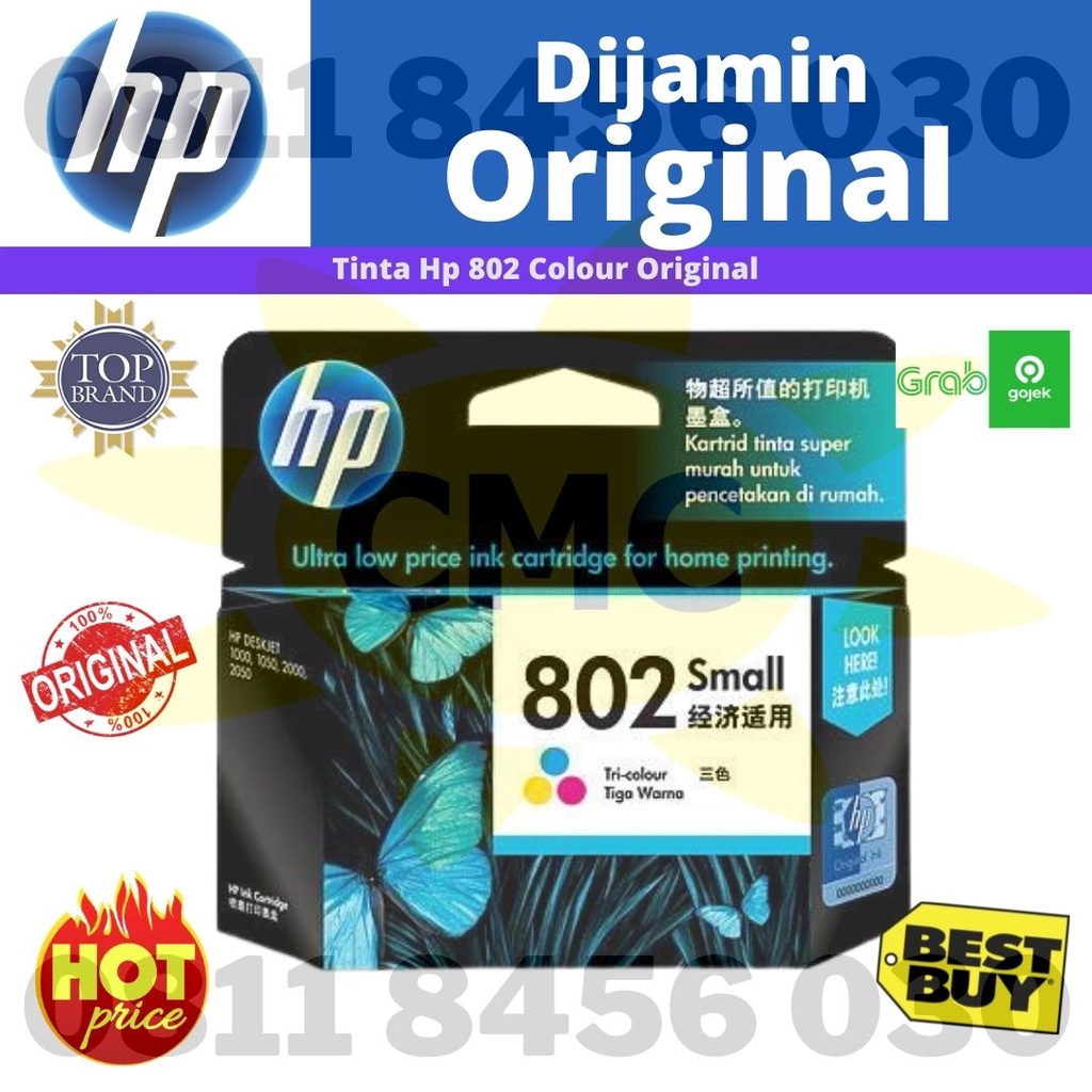 HP Tinta Printer 802 Colour Original