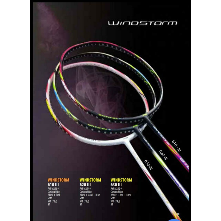 Original Lining Windstorm 610 III / 620 III / 630 III Raket Badminton