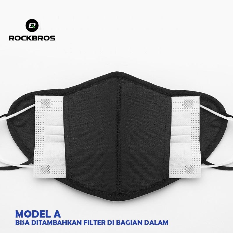 Rockbros Masker Mulut Hangat Tahan Angin dan debu  utk Bersepeda Bermotor Touring kegiatan outdoor