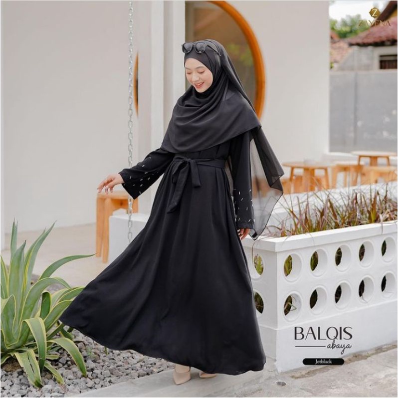 Abaya Polos Mewah Elegan Balqis Abaya by Zayena