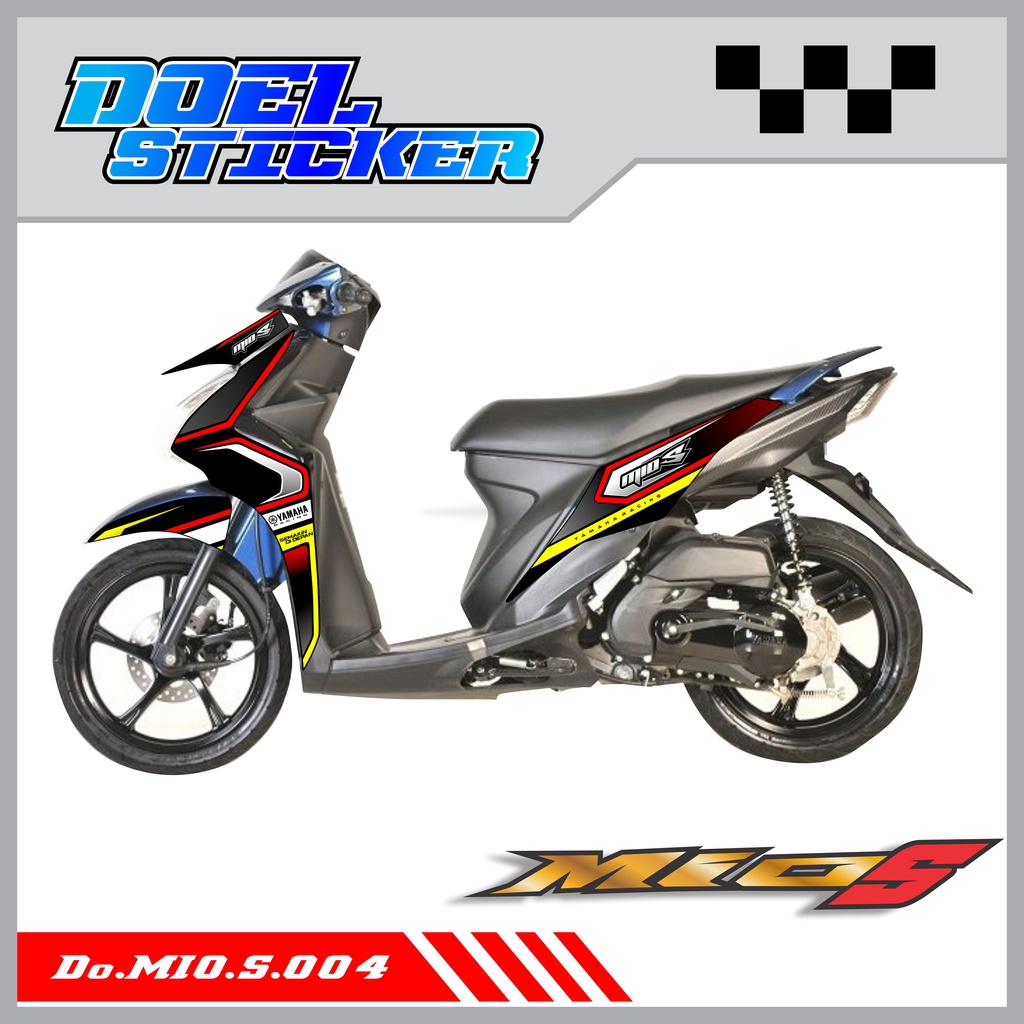 STICKER STRIPING YAMAHA MIO S - STICKER STRIPING LIST VARIASI HOLOGRAM , CROME YAMAHA MIO S DOEL 004