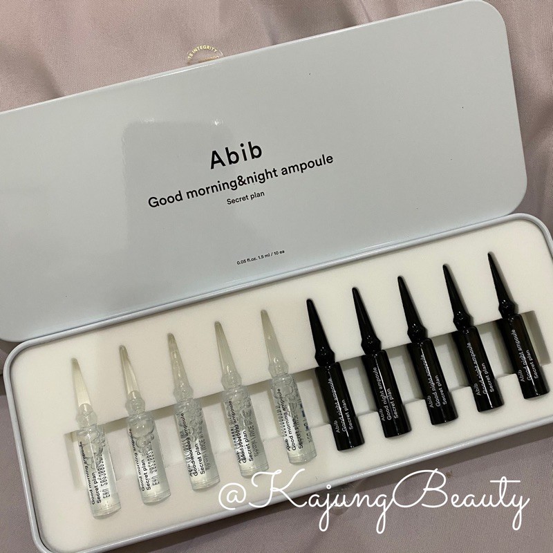 1set 2pcs Abib Good Morning&Night Ampoule Secret Plan