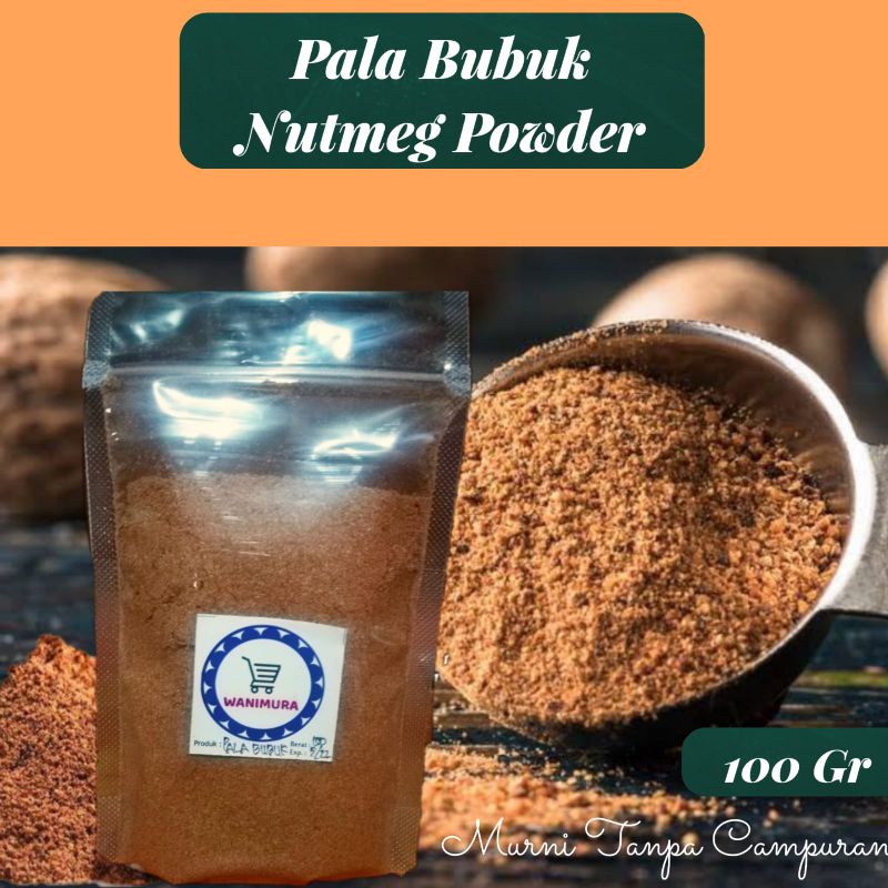 

bumbu dapur pala bubuk 100 gr / nutmeg powder 100 gr / pala bubuk