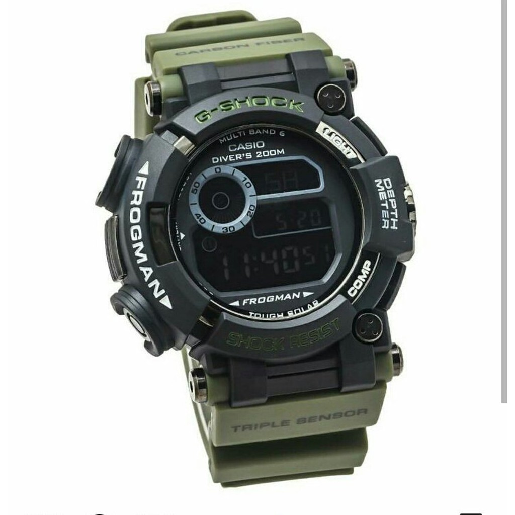 TERBARU JAM TANGAN CASIO G SHOCK FROGMAN HIJAU ARMY Diskon