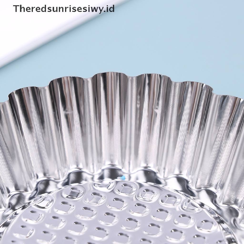 # Alat Rumah Tangga # 1 / 6Pcs Cetakan Cupcake / Egg Tart Bentuk Bulat Bahan Stainless Steel Reusable