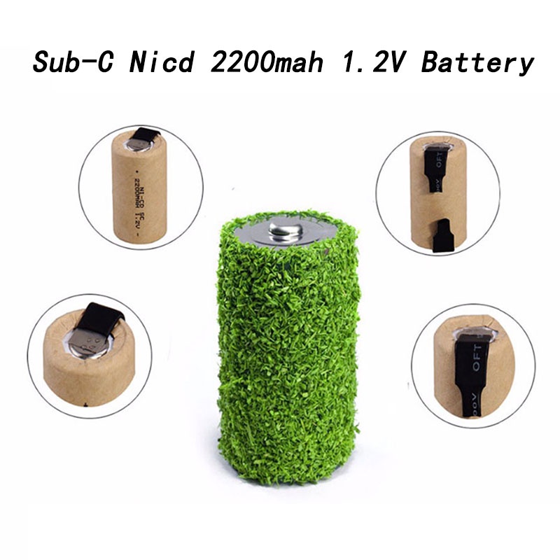 1-20pcs 1.2v 2200mah sub c ni-cd obeng listrik isi ulang sc bor baterai