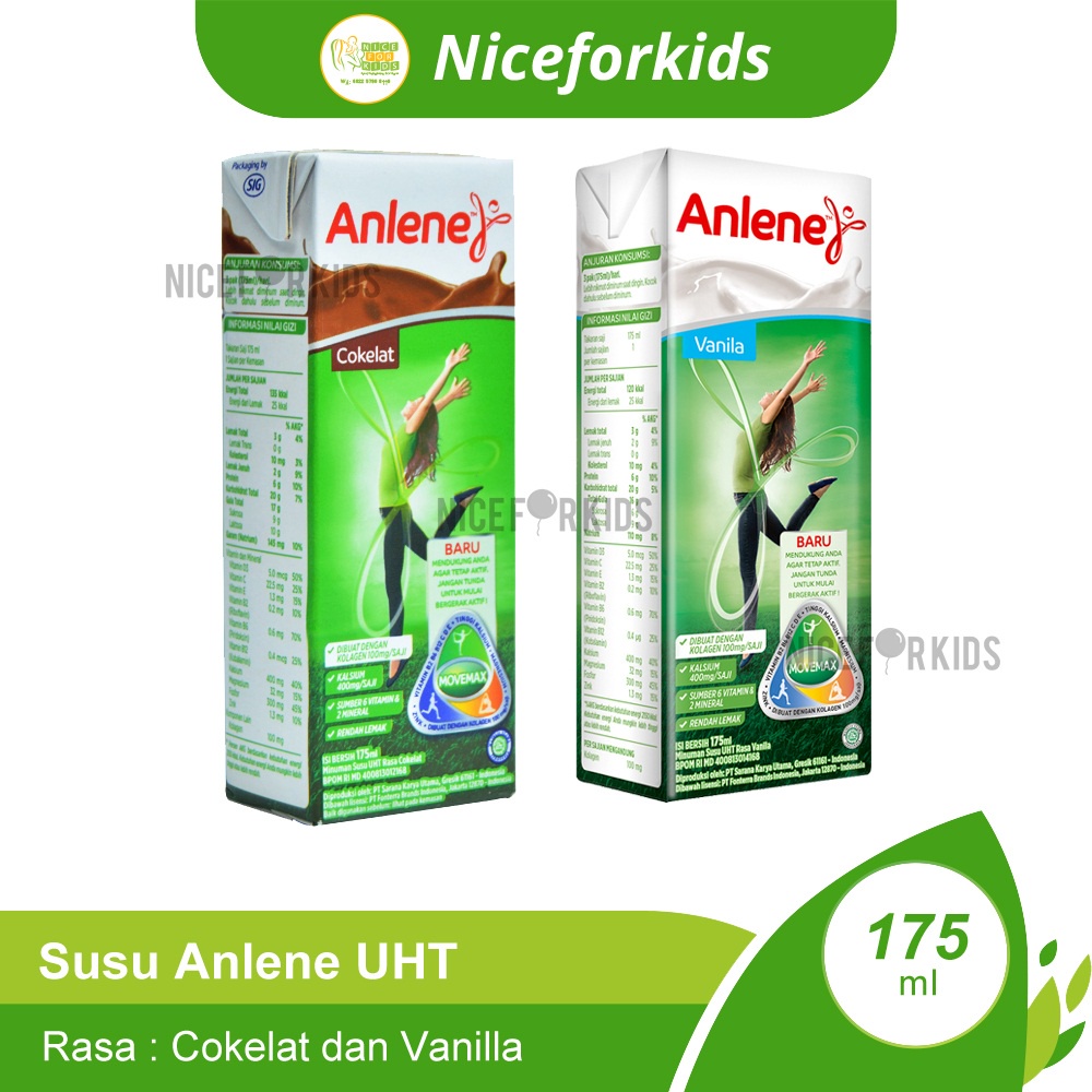 Anlene Susu UHT Susu Kalsium 175ml / Susu Tulang / Susu Cair Entrasol UHT