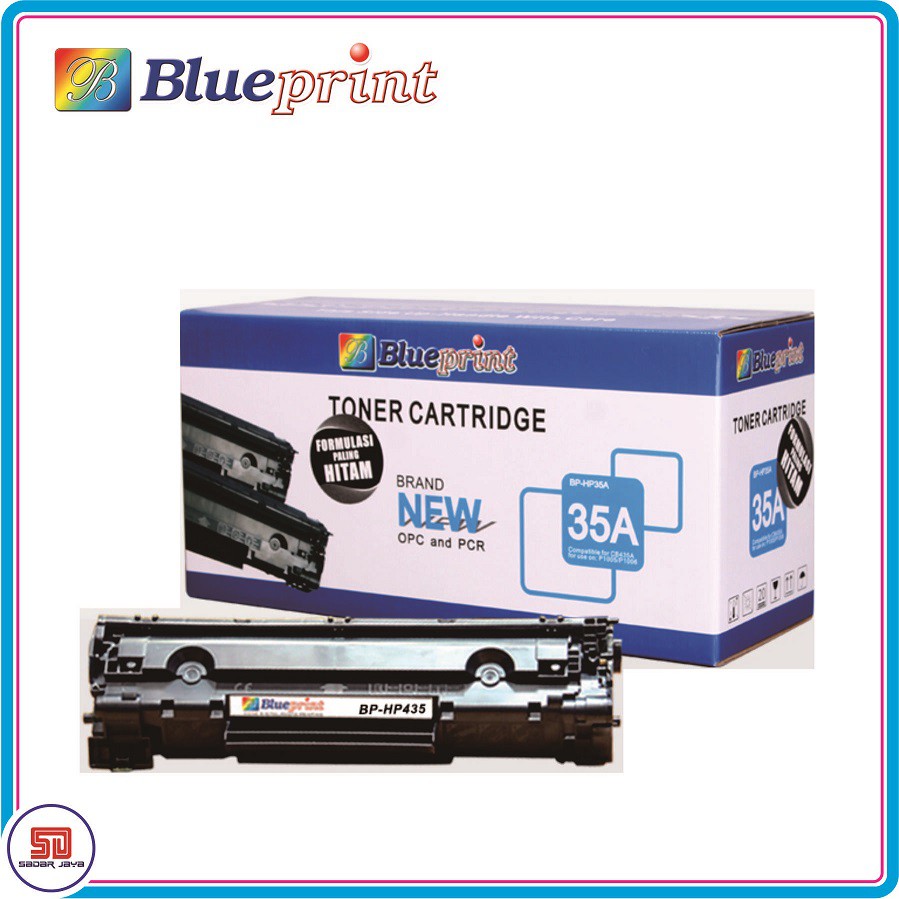 Blueprint HP 35A Toner Cartridge HP Tabung Toner Laserjet P1005 /  P1006 / 7115A