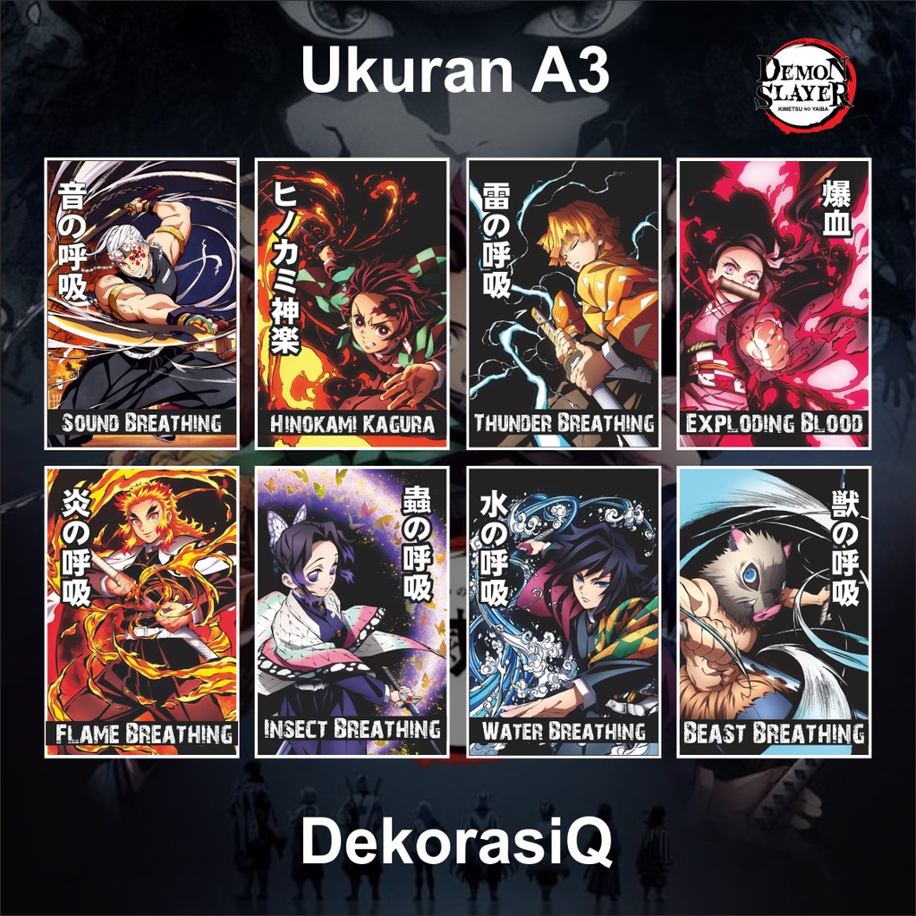 

Poster Dinding Anime KIMETSU NO YAIBA / DEMON SLAYER Size A3