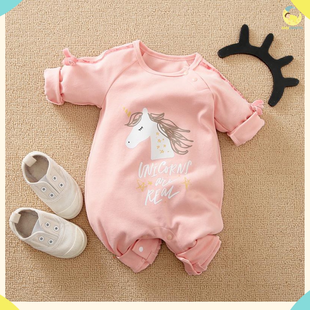 [COD]  Baju bayi perempuan lengan panjang MOTIF UNICORN PINK 0-2 tahun / jumper bayi lengan panjang jumper bayi perempuan import baju baby girl/babylovanta