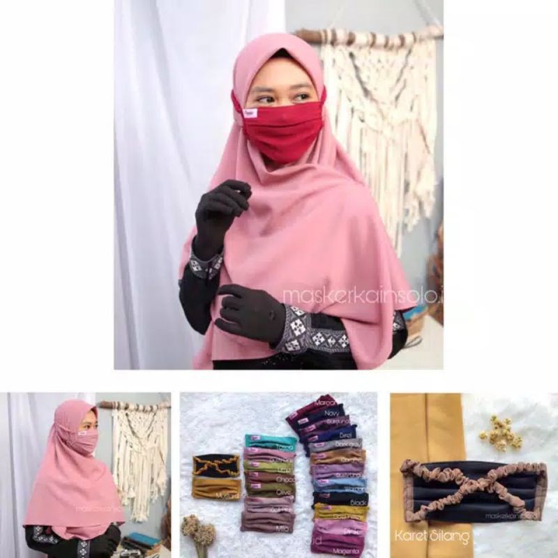 GROSIR LUSINAN MASKER SERUT HIJAB BERLABEL EXCLUSIVE FARAZ