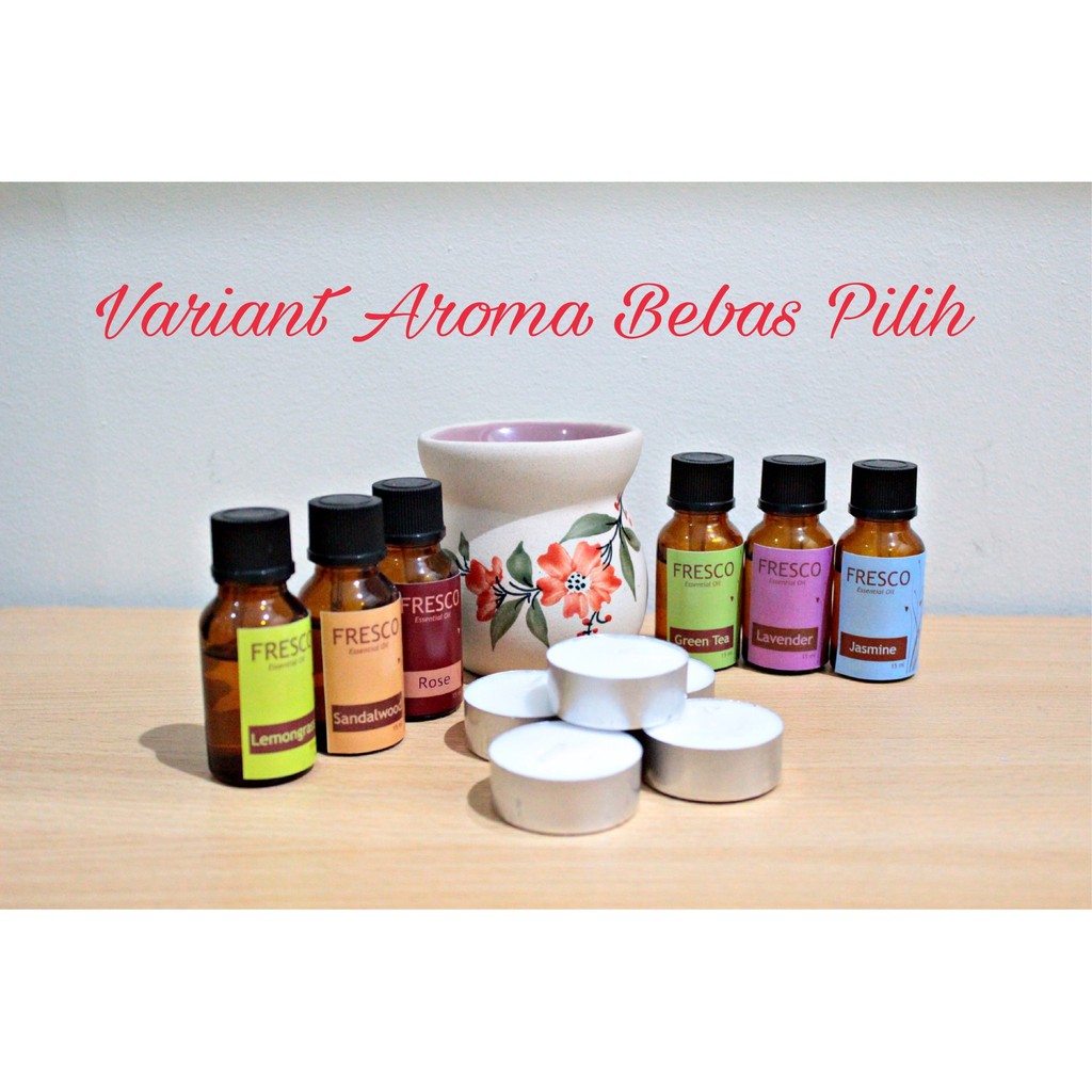 PROMO MURAH Paket Tungku 4 Aromatherapy 1set Lilin Aromaterapi Aroma Terapi PROMO MURAH