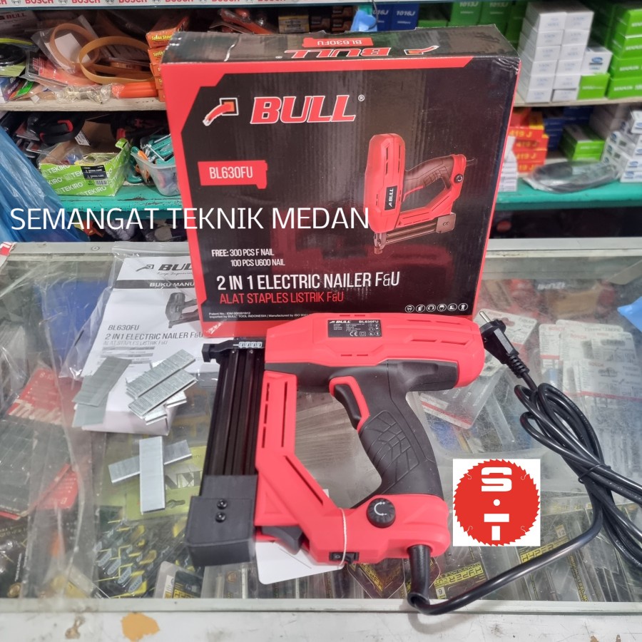 

BL630FU PAKU HEKTER GUN STAPLES LISTRIK NAILER F32 F30 422J 2IN1 BULL