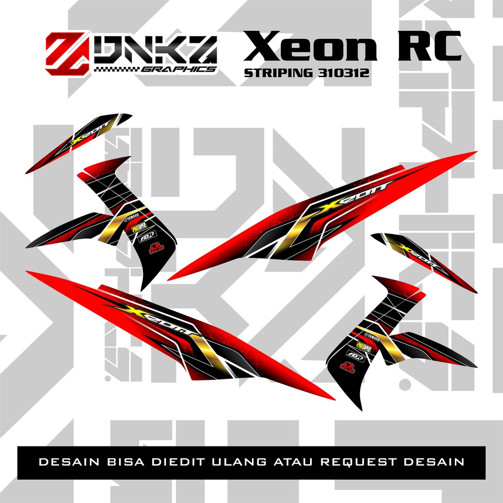 Stiker Xeon RC Decal Striping Xeon RC Premium Racing 310312