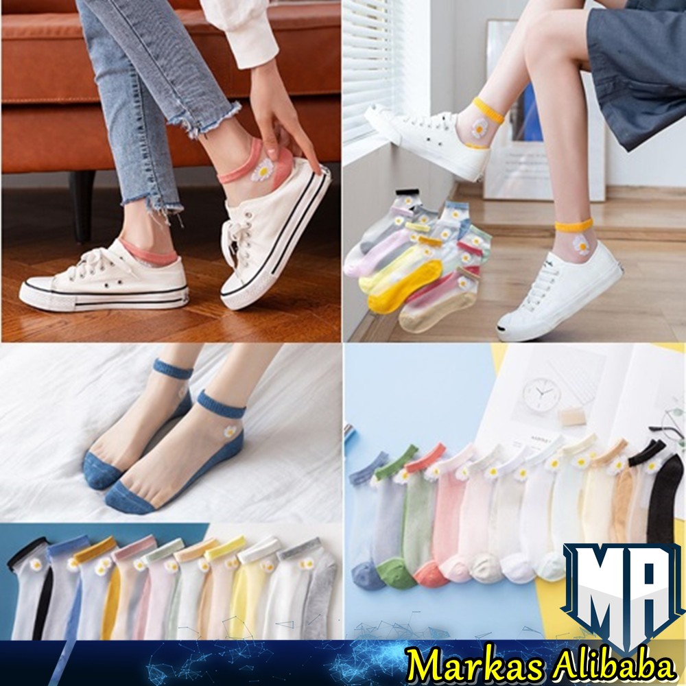 KAOS KAKI WANITA / KAOS KAKI TRANSPARAN KOREA / KAOS KAKI TRANSPARAN WANITA IMPORT