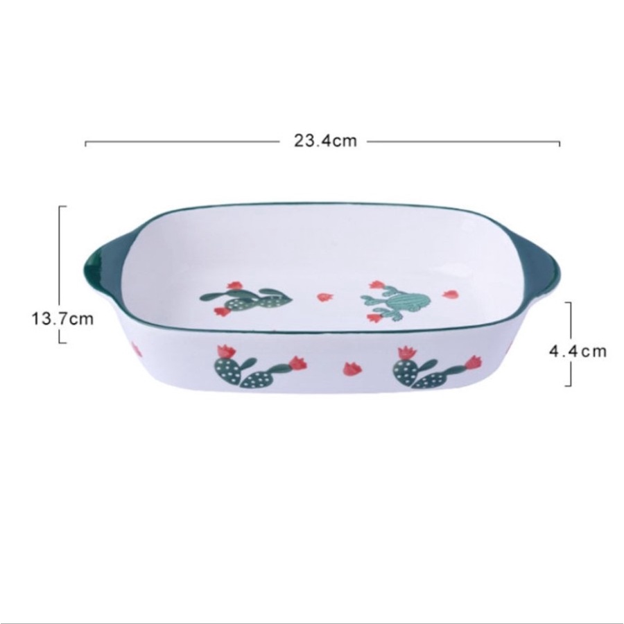 Nordic Ceramic Food Plate / Piring Keramik Porcelain Baking Steak Buah / Anti Panas / Anti Licin