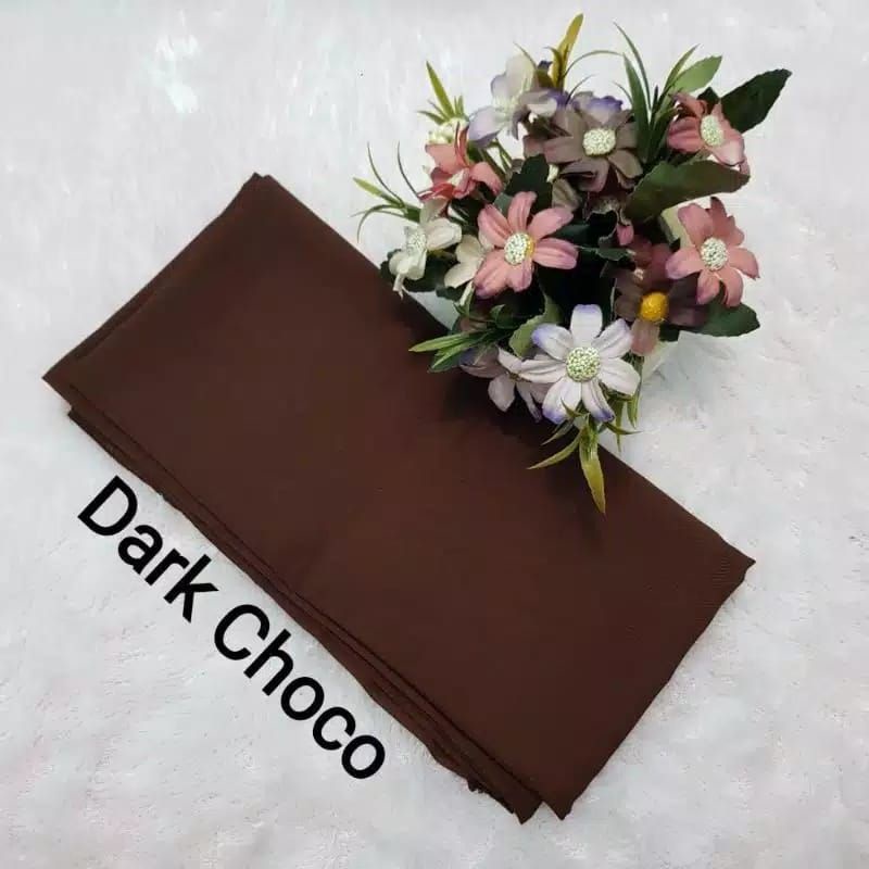 hijab BELLA SQUARE Pollycotton premium-Dark CHOCO