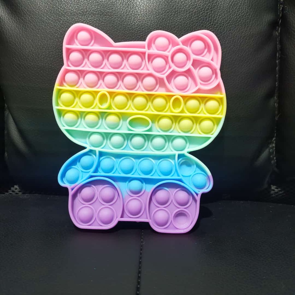 pop it rainbow amonngus - push bubble fidget toys rainbow apple- unicorn - dinosaurus-mickey-awan-helokity pink pastel