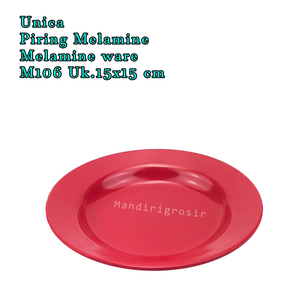 Unica * Piring Melamine * Melamine ware * M106 * Uk.15x15 cm