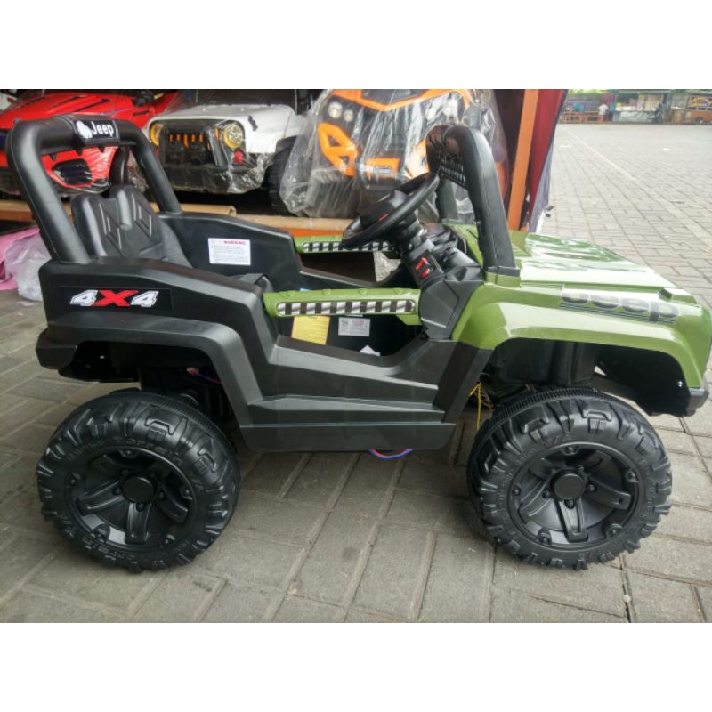 MOBIL AKI ANAK YUKITA 2699 JEEP ARMY AKI 12VOLT~MAINAN MOBIL AKI ANAK